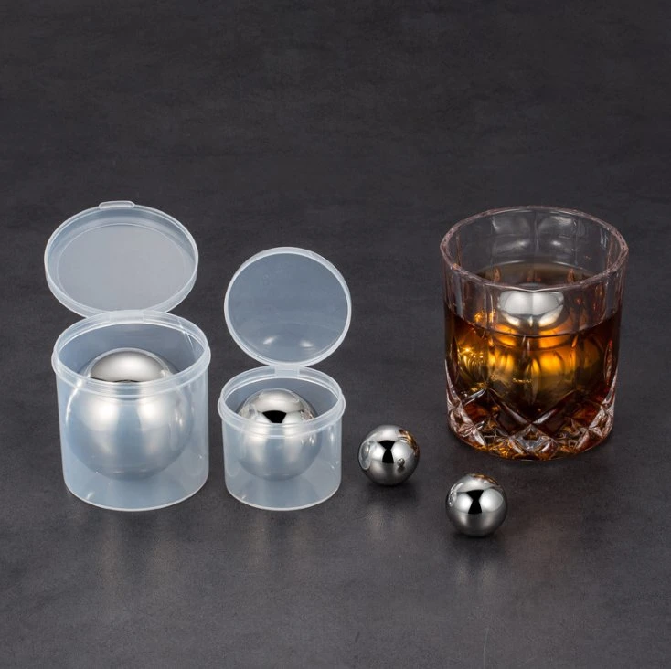 Whiskey Ice Balls Stainless Steel Metal Ice Cube Balls