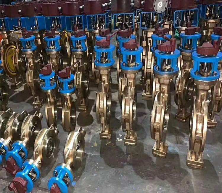 Quality Marine Flanged Lug Wafer Handle Gear Operated Bronze Butterfly Valve