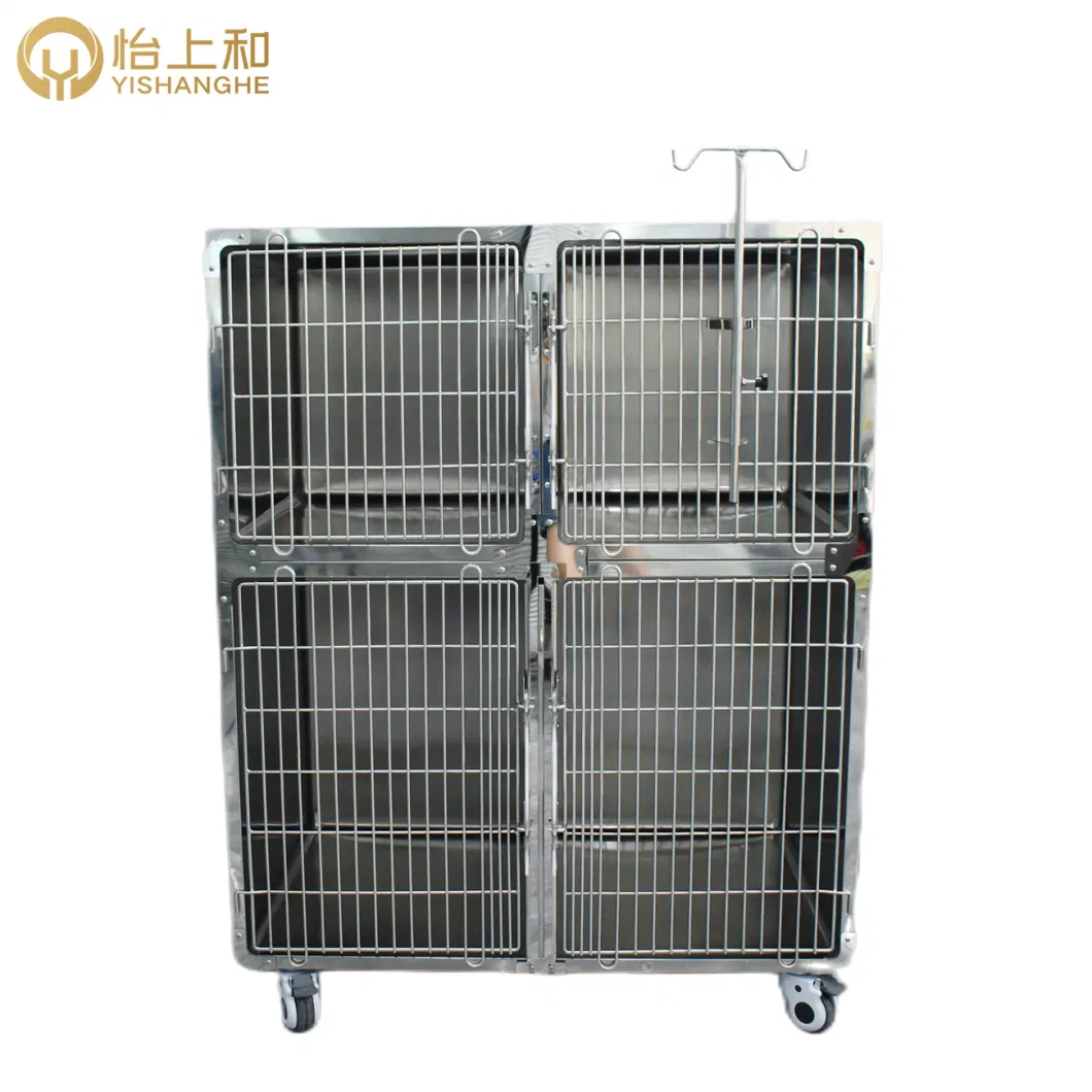 Pet Shop Dog Cages Animal Cage Stainless Steel Large Cages with Wheels