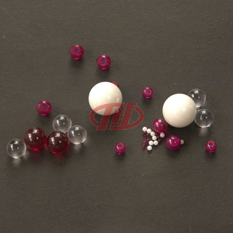Synthetic Gems Balls 1.2mm 8mm Diameter of Drilled Hole Ruby Good Visibility Sphere Balls