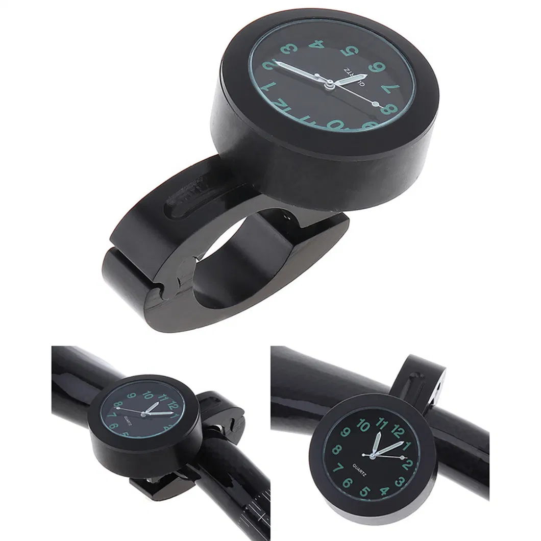 Waterproof Motorcycle Mount Clock Handlebar Bike Watch Luminous Dial Aluminum Ci23867