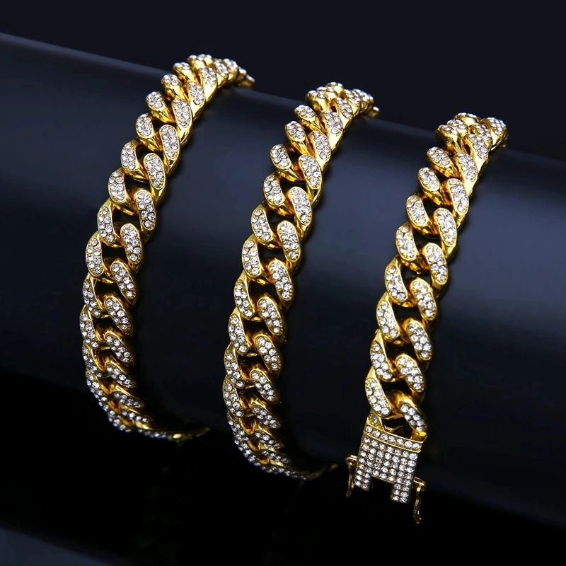 Wholesale Trendy Cuban Custom Fashion Diamond 18K Gold Plated/925 Sterling Silver/Stainless Steel/Hip Hop Fine Pendant Jewelry Gift Chain Women Name Necklace