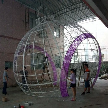 Customizable Colorful Light up Giant Christmas Ball for Outdoor