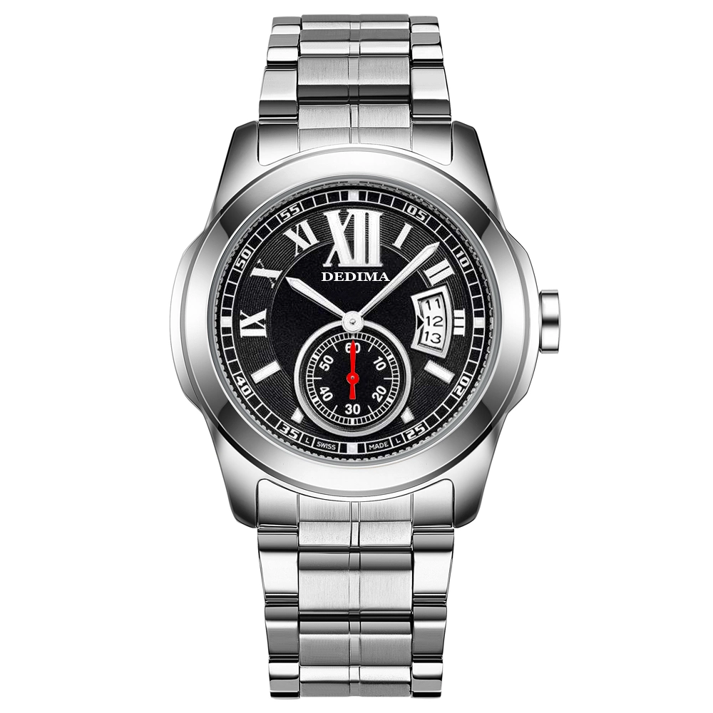 Wholesale Price Large Dial Business Sliver Stainless Steel Quartz Men Watch