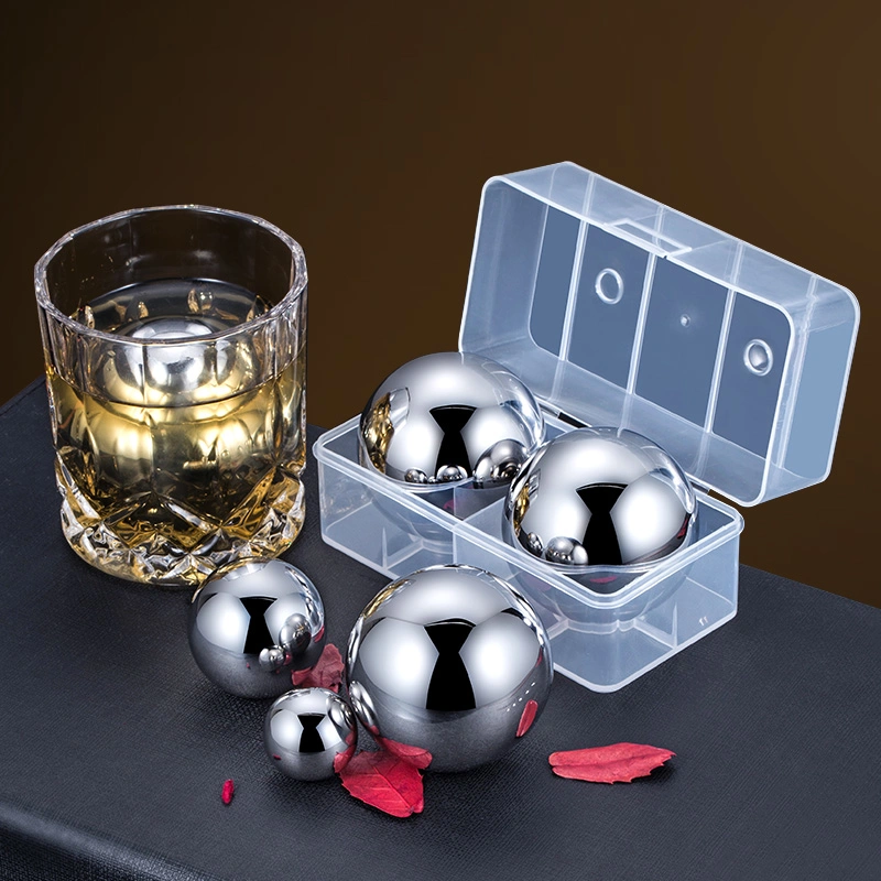 Whiskey Ice Balls Stainless Steel Metal Ice Cube Balls