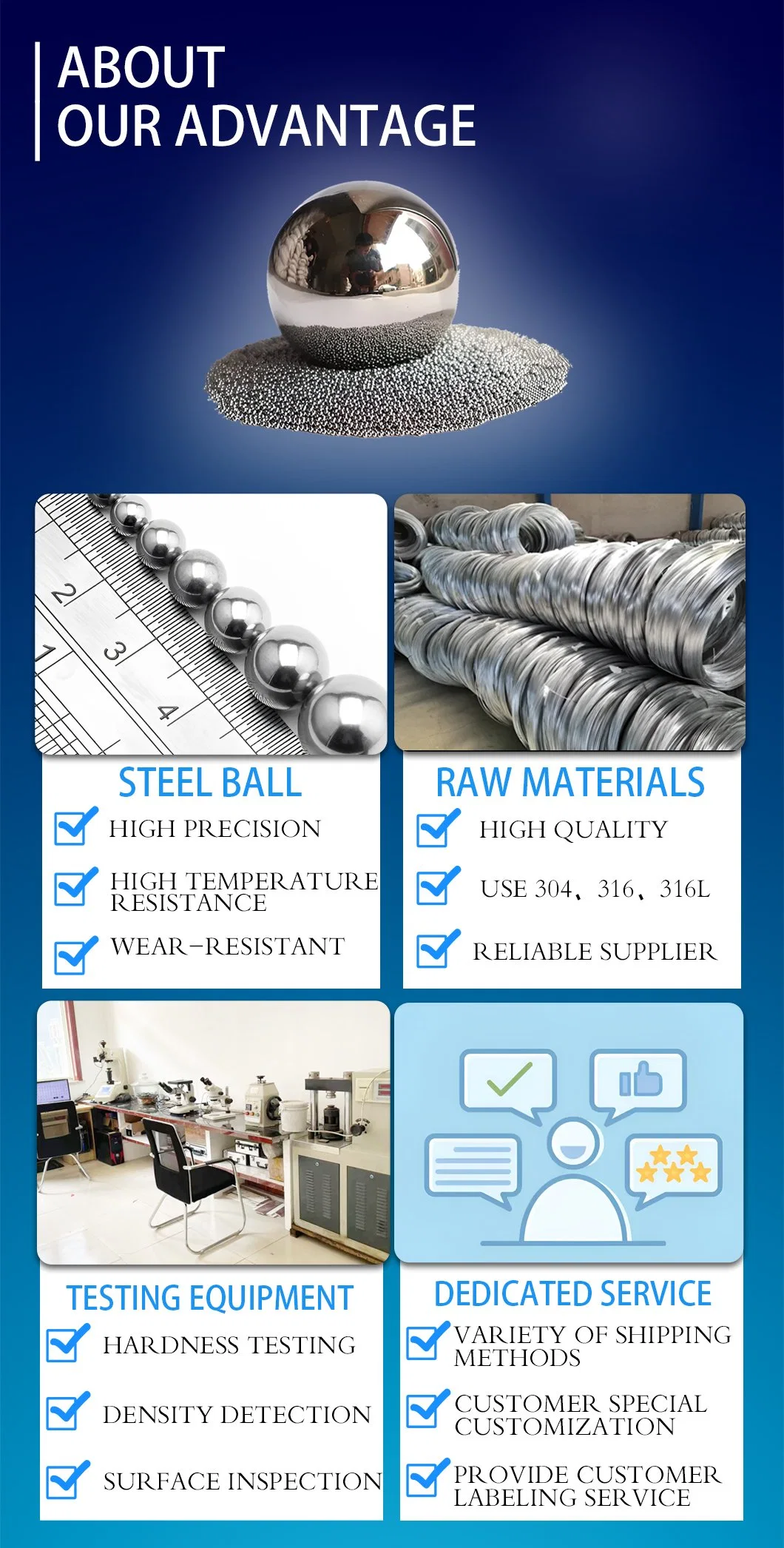10mm 15mm 20mm 304 Precision Stainless Steel Balls