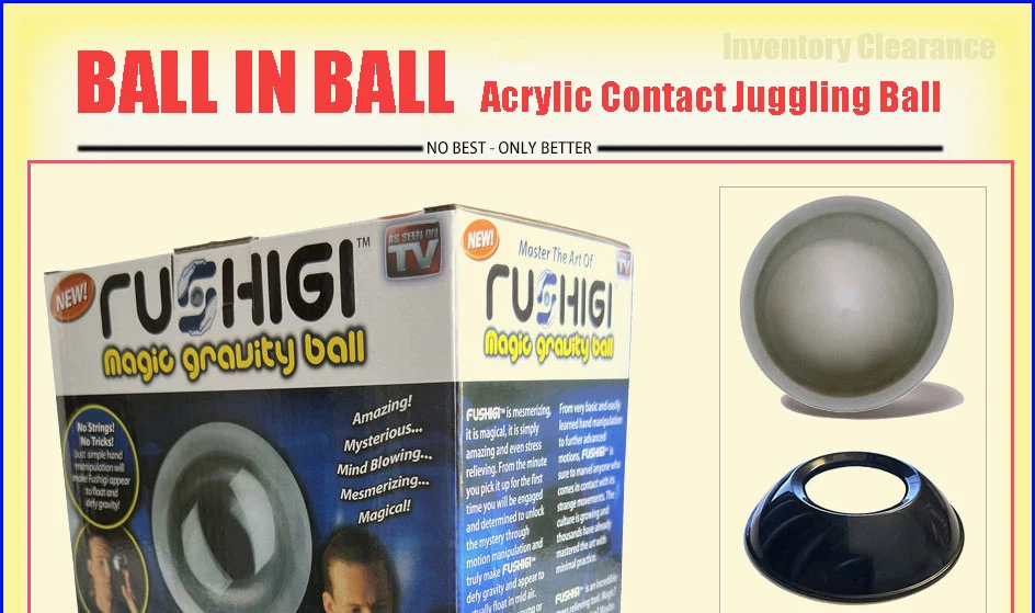 Dsjuggling Ball in Ball Stainless Steel Acrylic Contact Juggling Ball Magic Ball