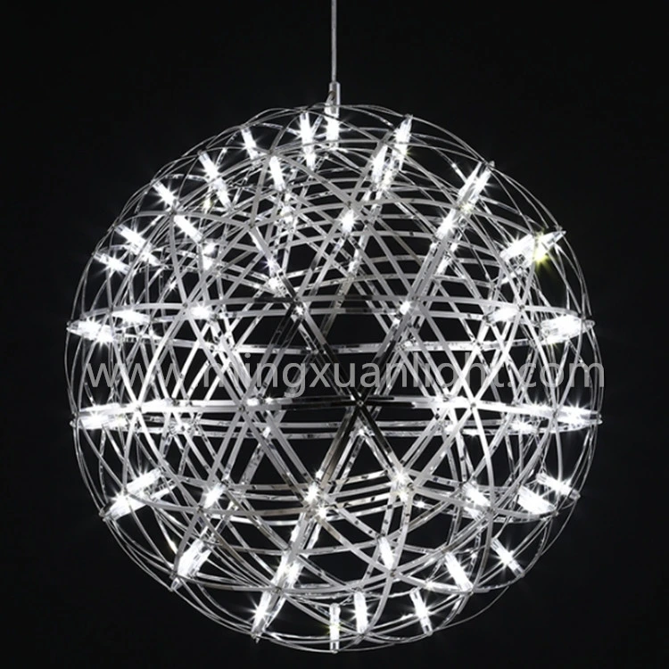 Stainless Steel Modern Decorative Lighting Sparkle Ball Chandelier