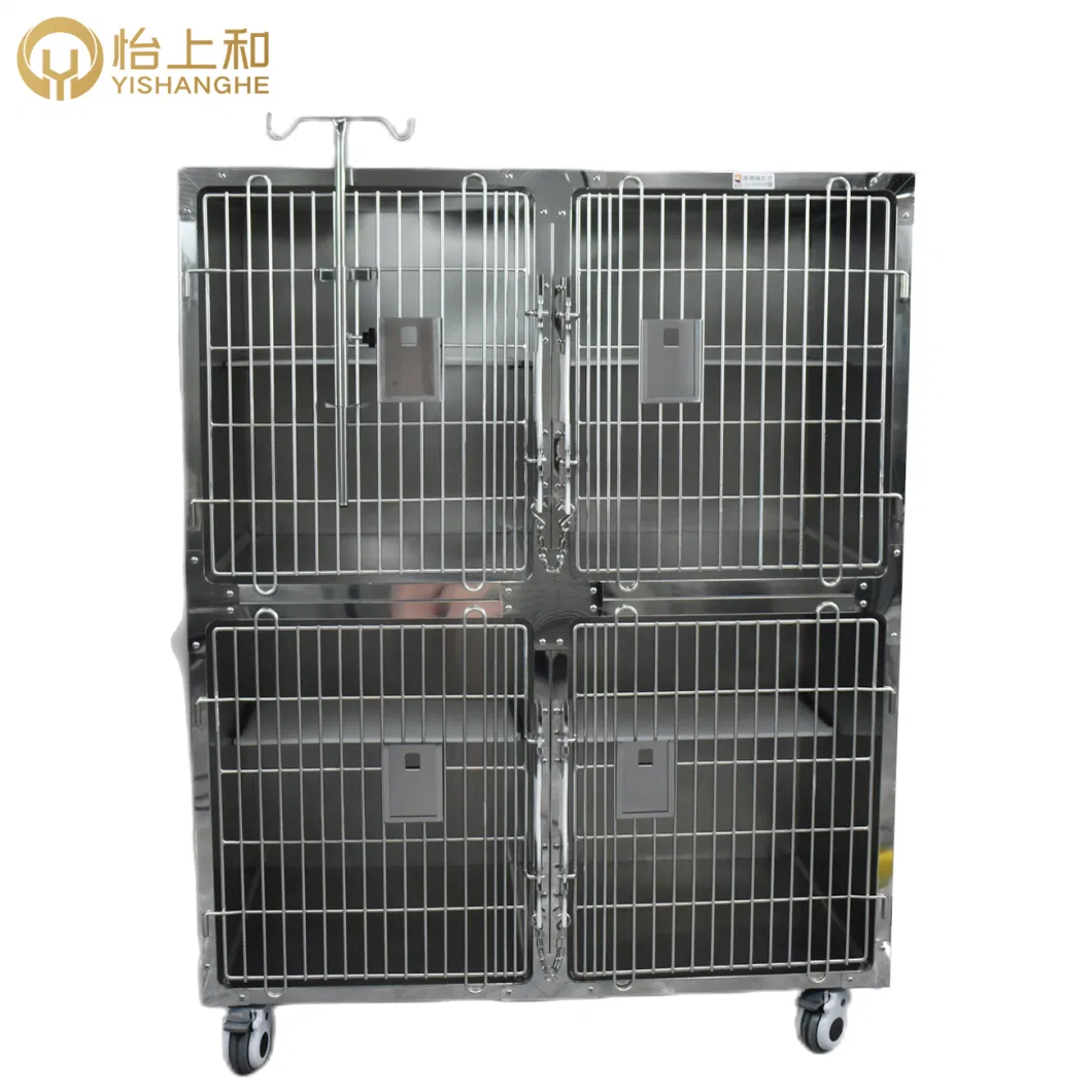 Pet Shop Dog Cages Animal Cage Stainless Steel Large Cages with Wheels