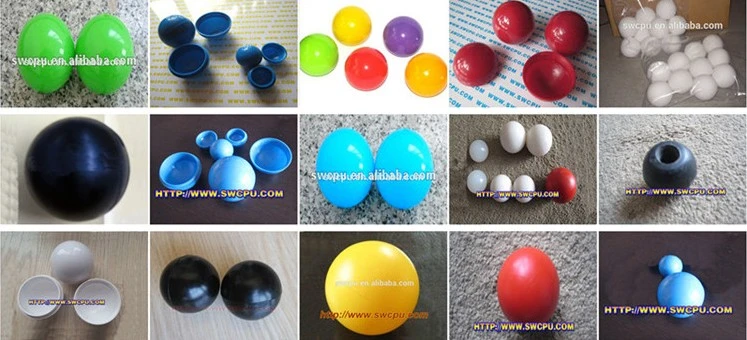 UV-Resistant Black Solid PP Plastic Ball, PU Rubber Ball with Shaft Hole