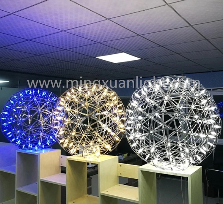 Stainless Steel Modern Decorative Lighting Sparkle Ball Chandelier