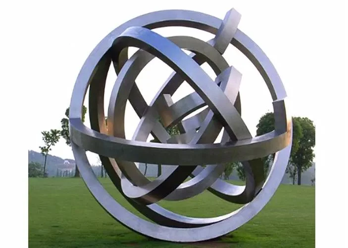 Outdoor Metal Ball Large Modern Stainless Steel Sculpture Garden Art Sculpture