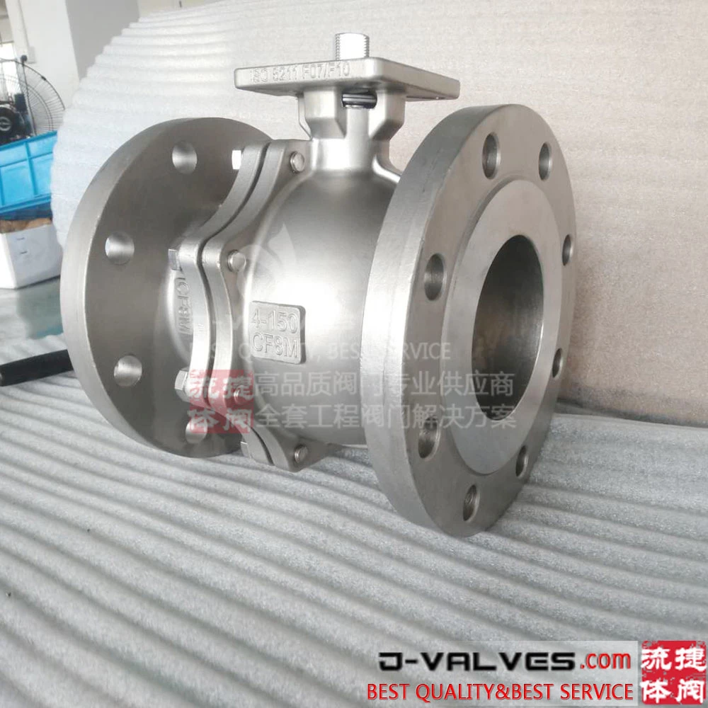 2PC 3PC Cast Steel Manual Flange Stainless Steel Casting Floating Wcb Ball Valve