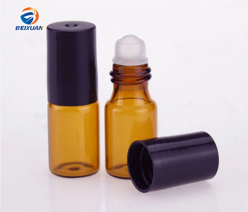 3ml Glass Roll on Bottles Empty Essential Oil Bottle Lids Mini Sample Vials Metal Roller Ball with Label