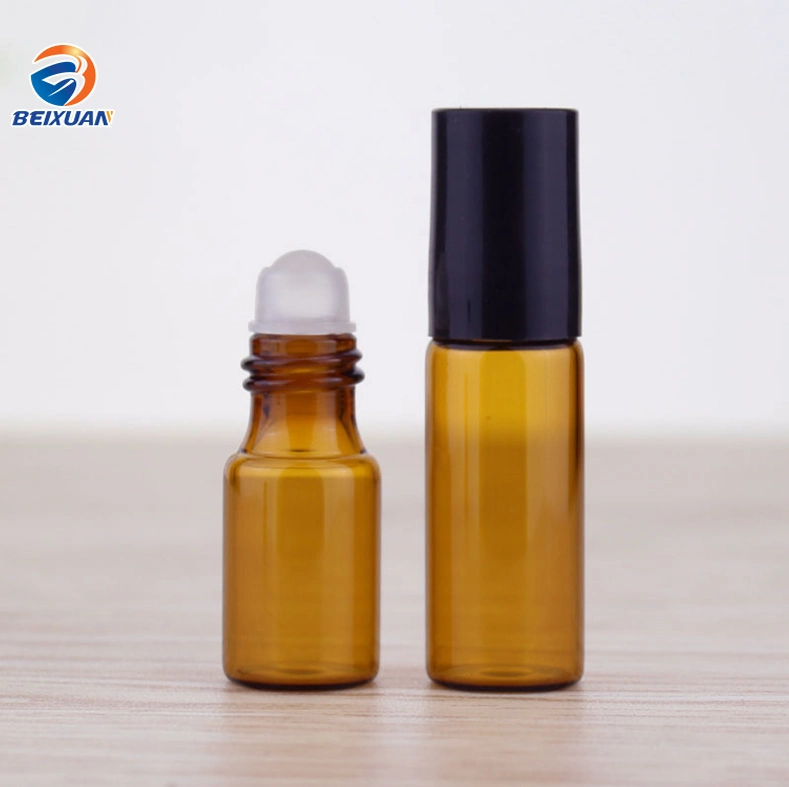 3ml Glass Roll on Bottles Empty Essential Oil Bottle Lids Mini Sample Vials Metal Roller Ball with Label