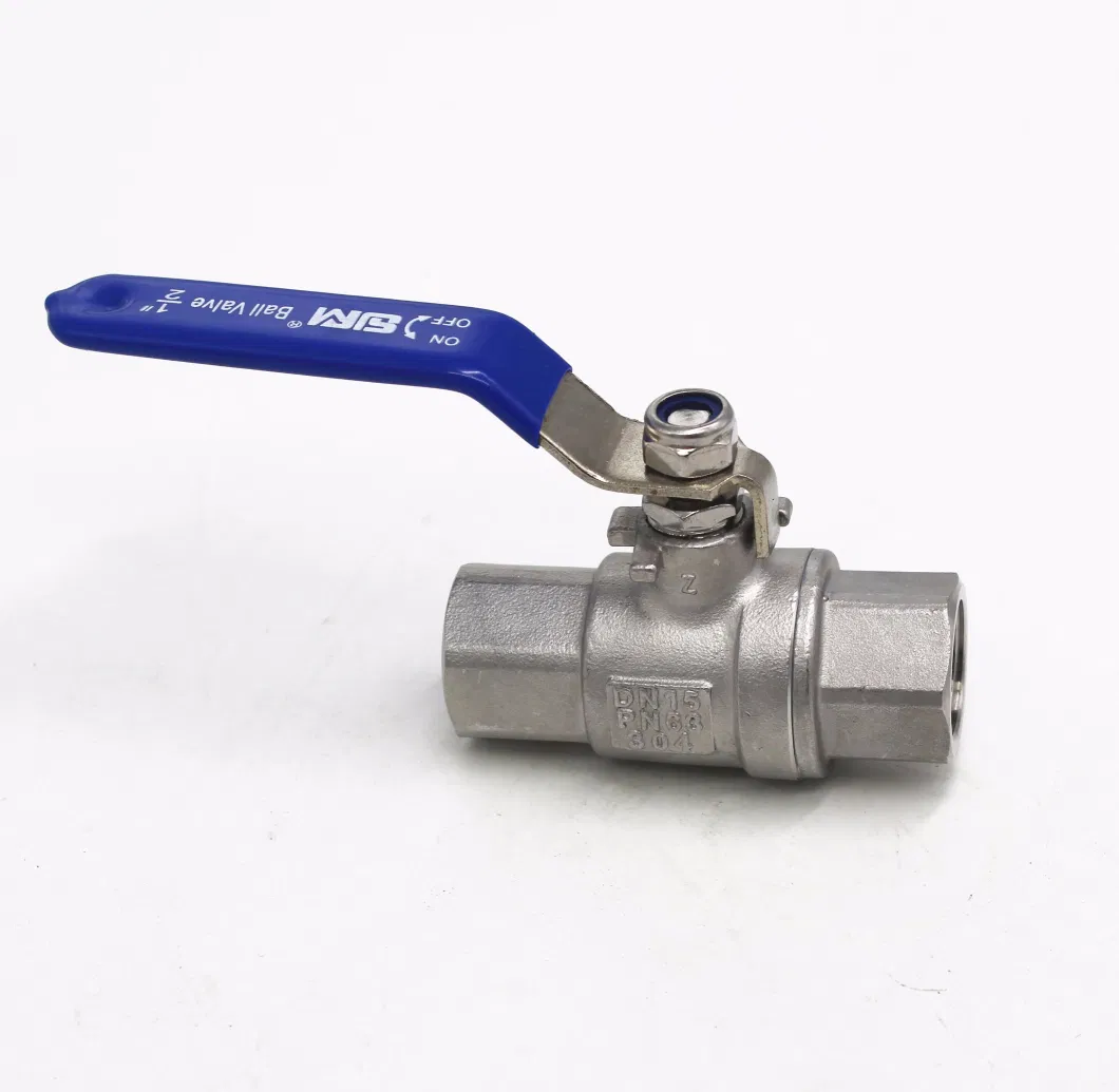 Threaded DN80 Stainless Steel 304 2PC Ball Valve DIN3202 M3 Floating Ball