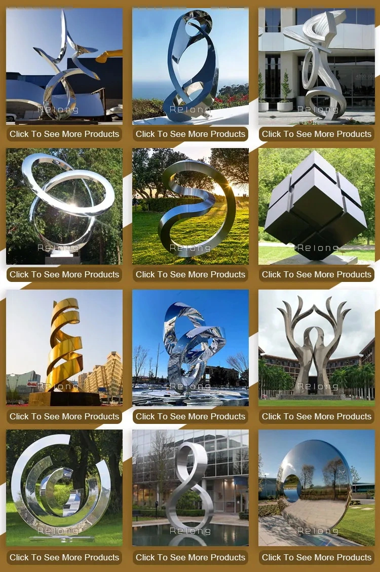 Large Outdoor Metal Sculpture for Park High Polished Stainless Steel Large Ball Statue