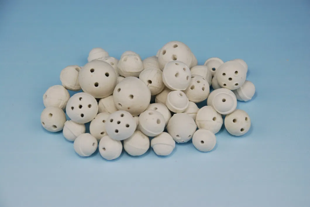 OEM Alumina Perforated Ceramic Ball for Catalyst Covering and Supporting Material