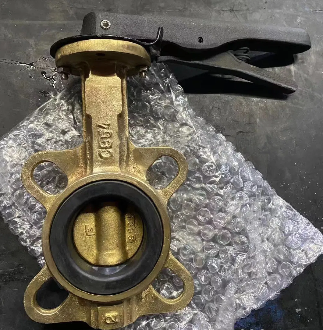 Quality Marine Flanged Lug Wafer Handle Gear Operated Bronze Butterfly Valve