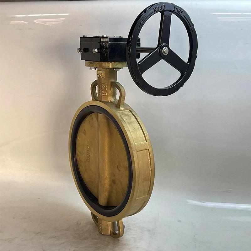 Quality Marine Flanged Lug Wafer Handle Gear Operated Bronze Butterfly Valve