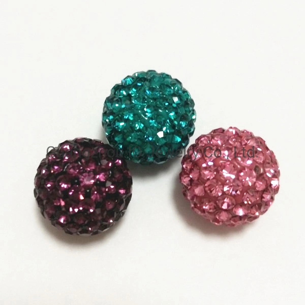 Handmade 16mm Crystal Ball for Jewelry Half Hole Full Hole Shamballa Ball Charm
