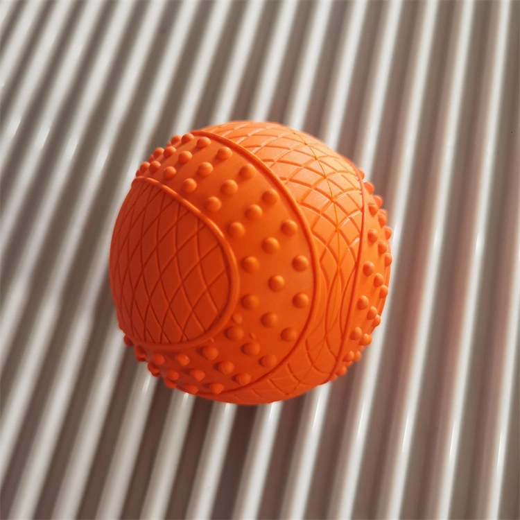 Dog Toy Ball, Highly Elastic, Sound-Resistant, Bite-Resistant Molar Ball, Tooth Cleaning Rubber Ball