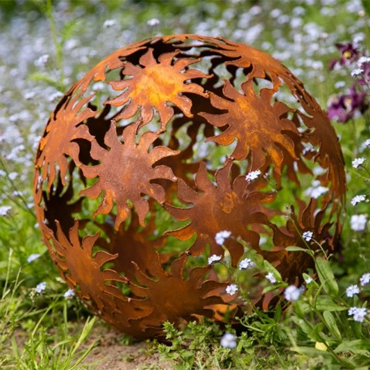 Outdoor Decor Rustic Home Decor Metal Sphere,