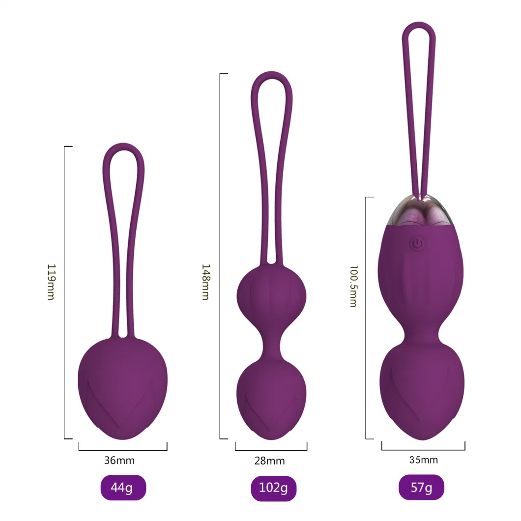 Kegel Balls for Women Ben Wa Balls Weighted Sex Toys Soft Silicone Wireless Remote Control Vibrating Eggs