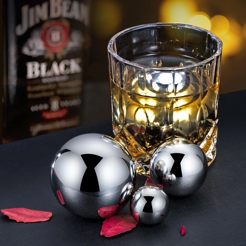 Whiskey Ice Balls Stainless Steel Metal Ice Cube Balls