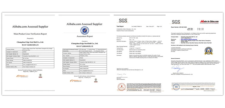 SGS Approved 3.969mm High Precision G10 Chrome Steel Balls for Roller Bearings