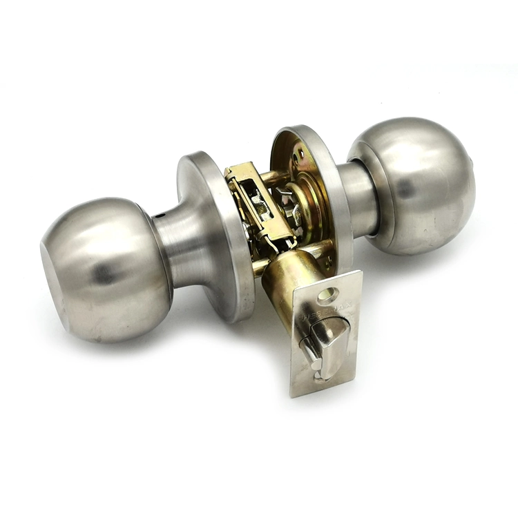 on Time Shipping Stainless Steel Round Door Knob Lock Set