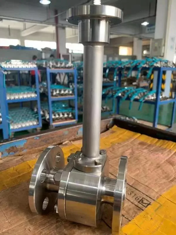 Factory Class 600 High Pressure 3 Way 10 Inch Forged Steel Extension Rod Flange Ball Valve with Electric Actuator