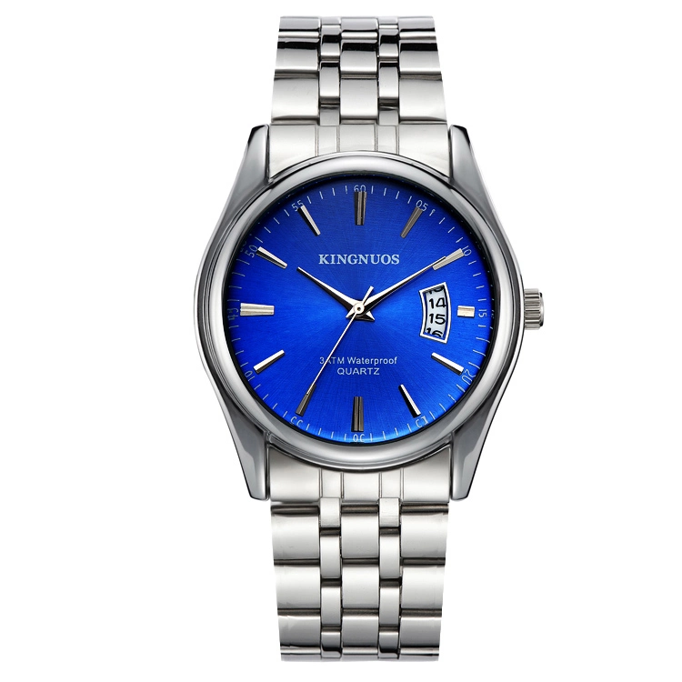 Wholesale Price Large Dial Business Sliver Stainless Steel Quartz Men Watch