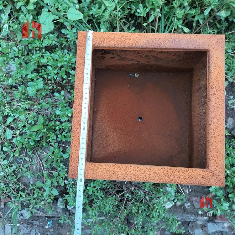 Large Planter Garden Round Corten Steel Ball Flower Pot