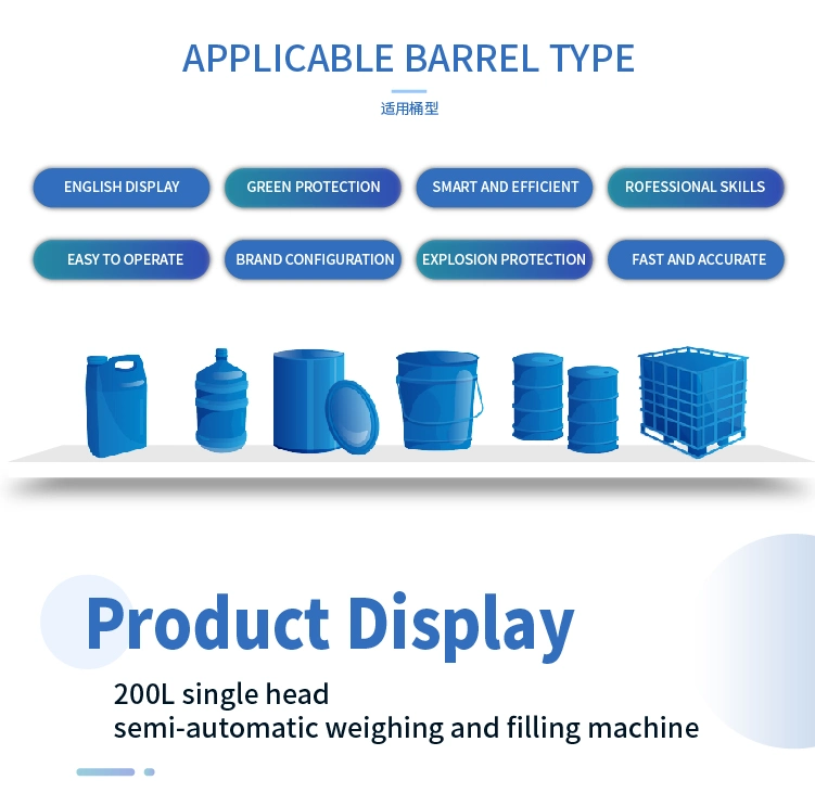 Semi Auto Resin Weighted Ratio Explosion Proof Drum Filler