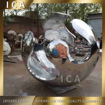 Hot sale acciaio inox metallo scultura sfera decorazione per esterni