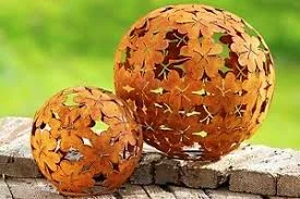 Garden Art Rusty decorazione metallo scultura sfera di metallo