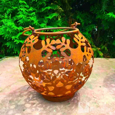 Garden Art Rusty decorazione metallo scultura sfera di metallo