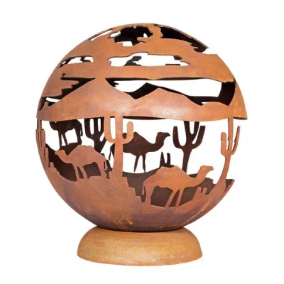 Garden Art Rusty decorazione metallo scultura sfera di metallo