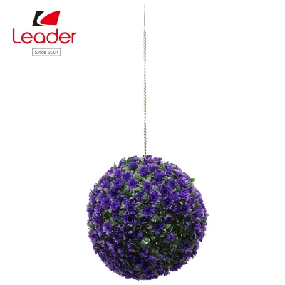 Lavanda palla topiary catena in metallo 30cm