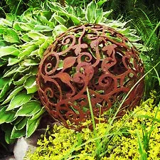 Garden Art Rusty decorazione metallo scultura sfera di metallo