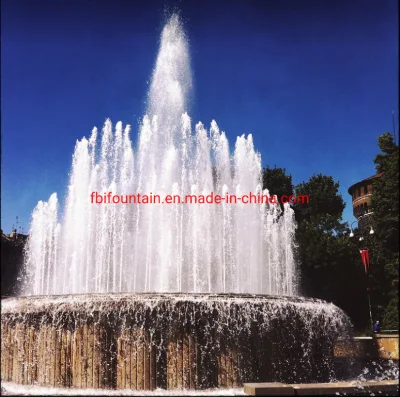Fontane d&prime;acqua a cascata per esterni con luci a forma rotonda 3m
