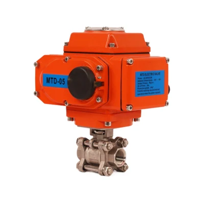 Valvola dell&prime;acqua motorizzata di buona qualità elettrica 1/2 SS 3 pezzi Sfera elettrica filettata in acciaio inox V8alve