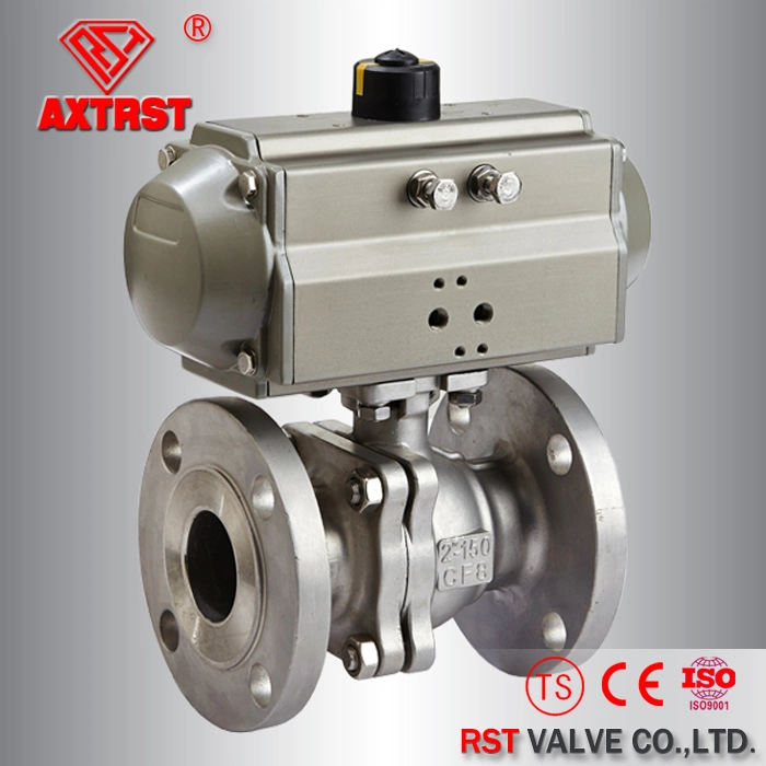 Pneumatic Control 150lb Full Port Flanged Ball Valve 3PC Ball Valve with ISO Mounting Pad