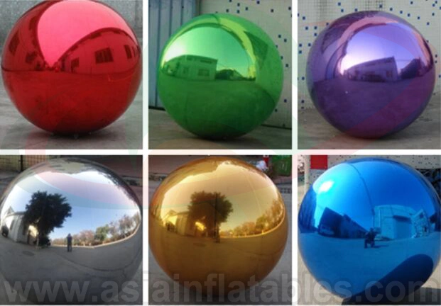 Popular Decoration Sliver Inflatable Mirror Ball Inflatable Stainless Steel Spheres