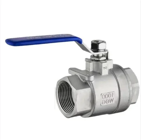 Industrial Stainless Steel Ss Valved Made in China DN8 to DN100 Screw End Type BSPT Bsp NPT Screw Valves 2PC Ball Velves