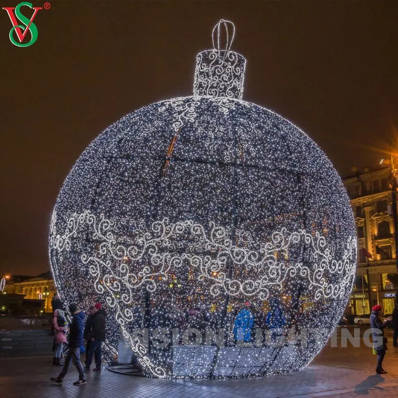 New Design Giant Christmas Arch Ball Lights for Mall Plaza