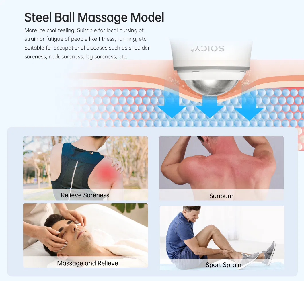 Wholesale Soicy Stainless Steel S50 Ice Ball Roller Skin Massage Device Eye Facial Massager Beauty Skin Care Ice Roller for Face