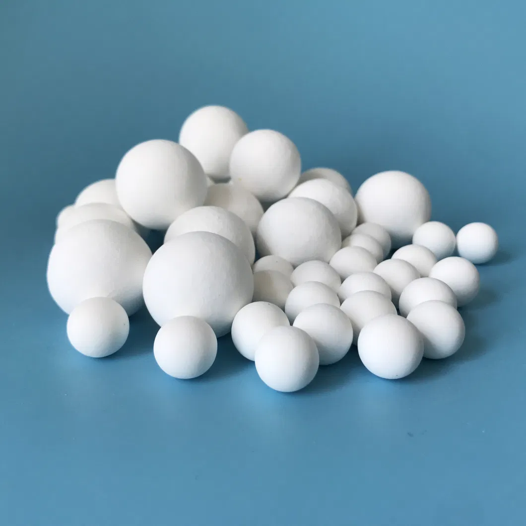 Customized Al2O3 White 3mm-50mm Perforated Alumina Inert Ceramic Grinding Ball