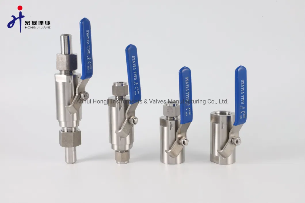 304 or 316L Stainless Steel Double Ferrules Ball Valve 1500psi Stainless Steel Valve Ball